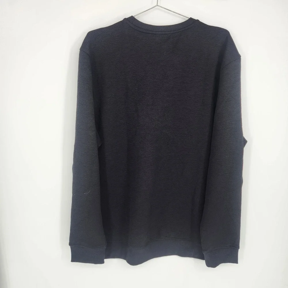 Gerry Men Black Textured Crew Neck Sweatshirt XL Long Sleeve 1900993 NWT